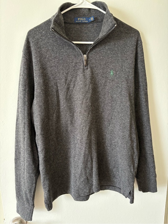 Polo Ralph Lauren Other - Polo by Ralph Lauren Dark Gray Half-Zip Sweater with Green Pony